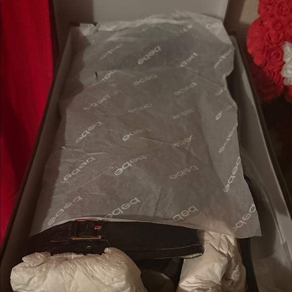 Bebe Glossy Black Heeled Boots size 8 - Picture 14 of 14